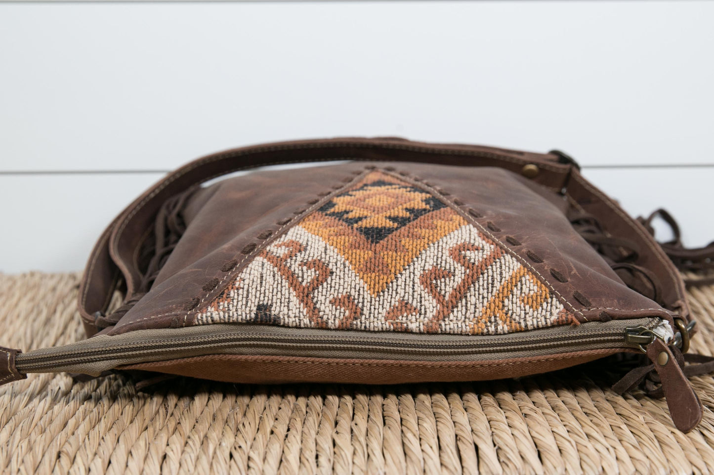 Western Hera Leather Fringe Saddle Bag