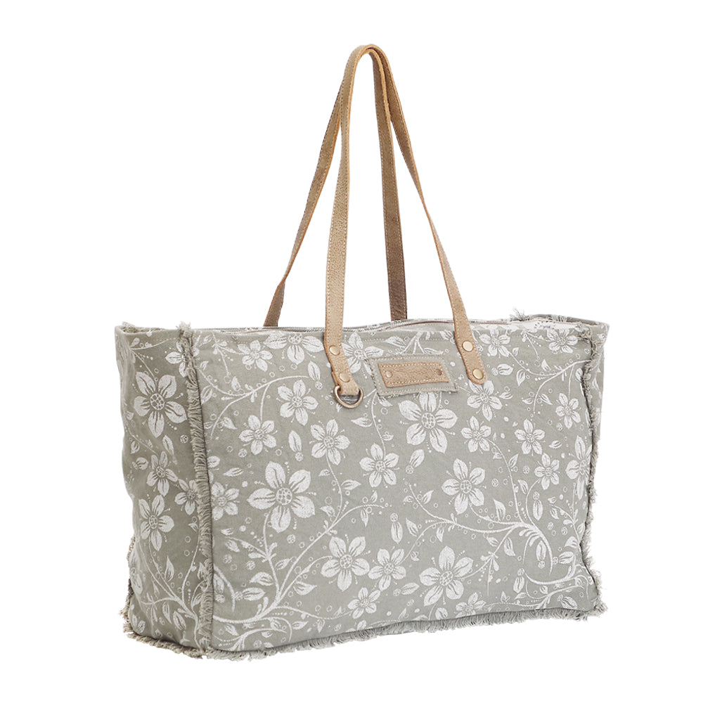Floral Print Weekender Tote Bag