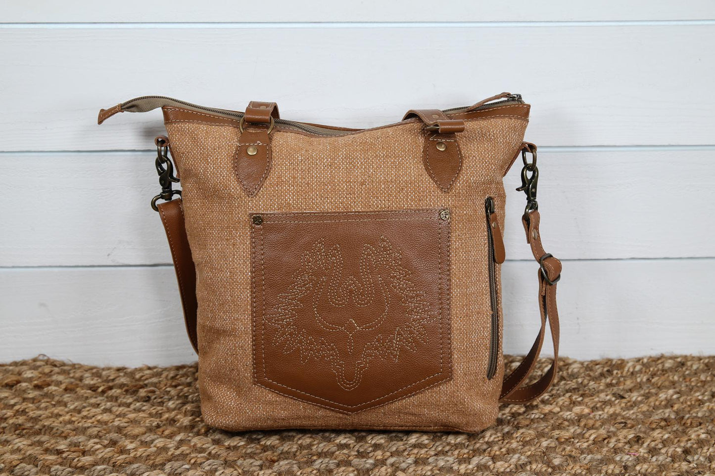 Aztec Print Diamond Pattern Tote