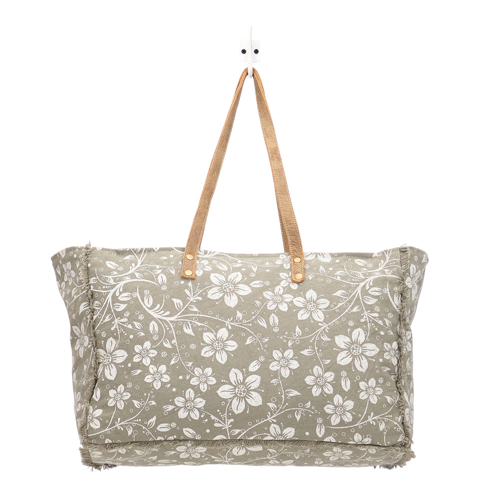 Floral Print Weekender Tote Bag