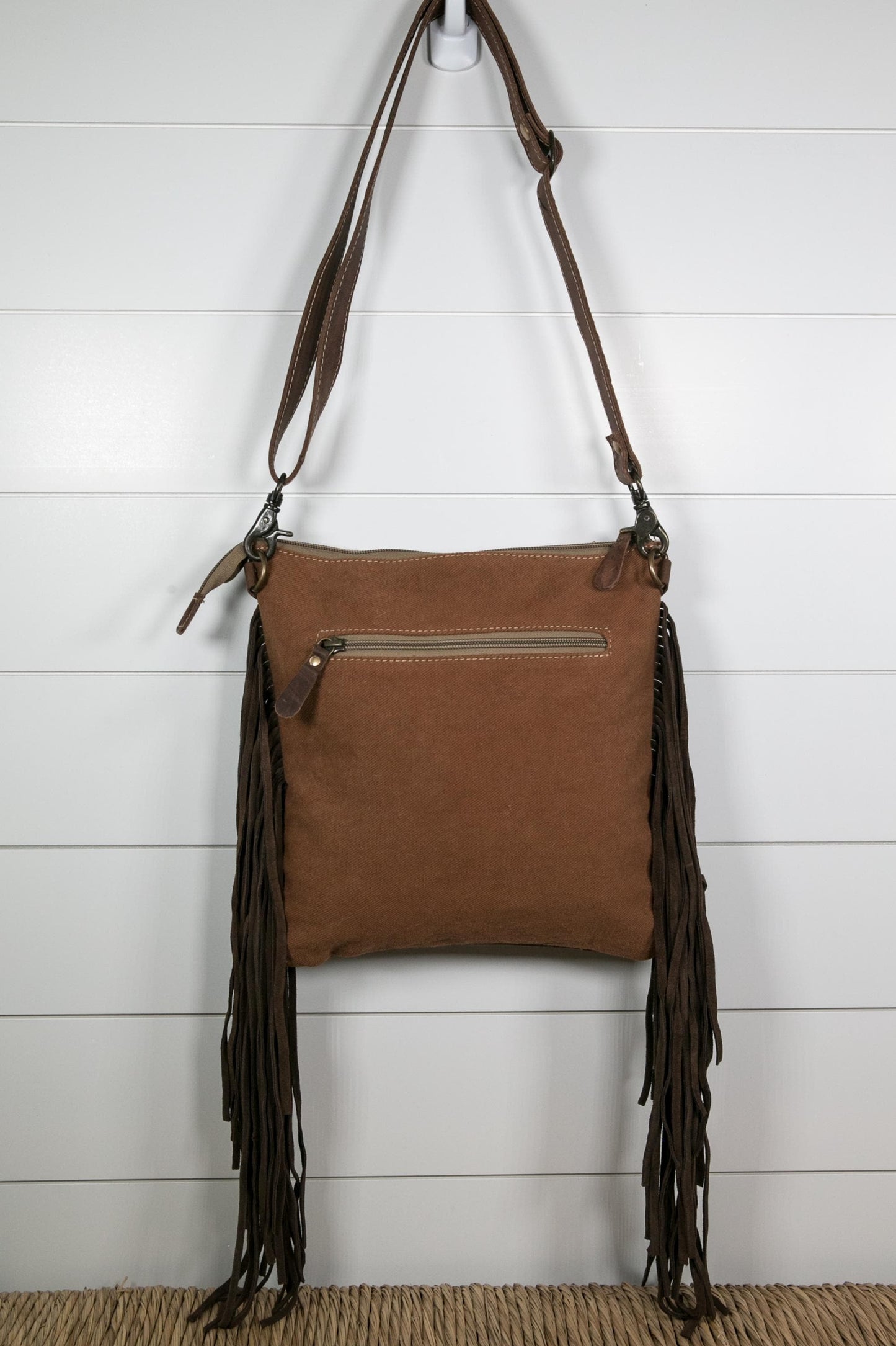 Western Hera Leather Fringe Saddle Bag