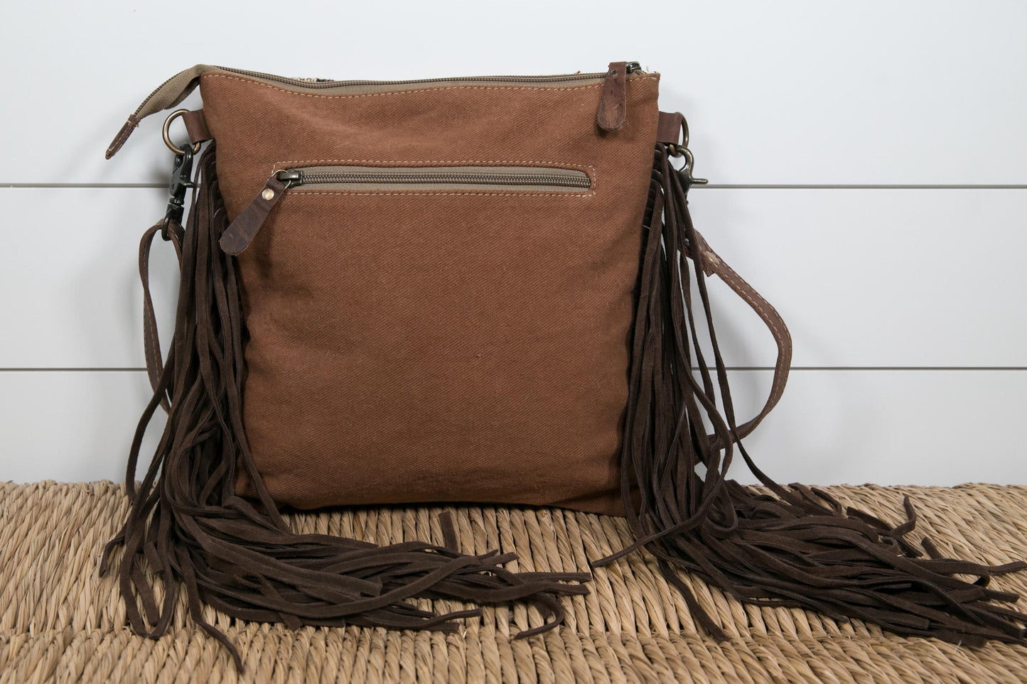 Western Hera Leather Fringe Saddle Bag