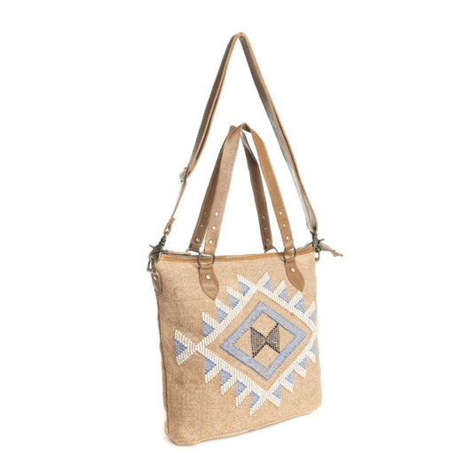 Aztec Print Diamond Pattern Tote