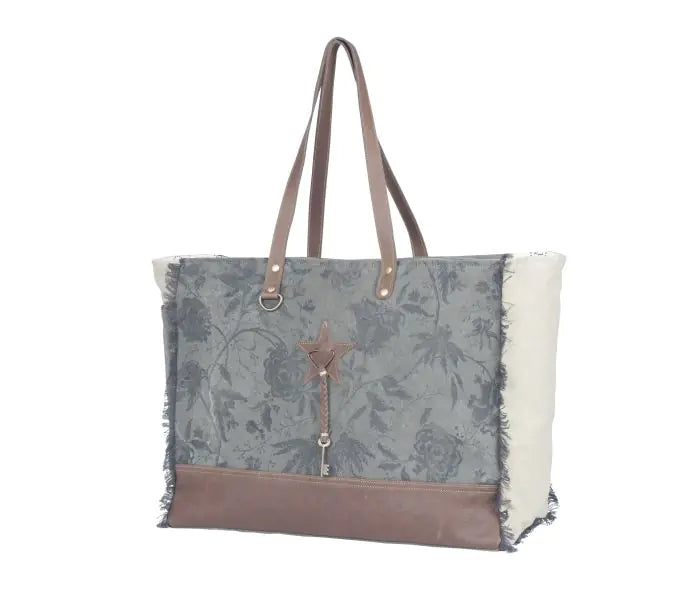 Floral Fringe Weekender Bag