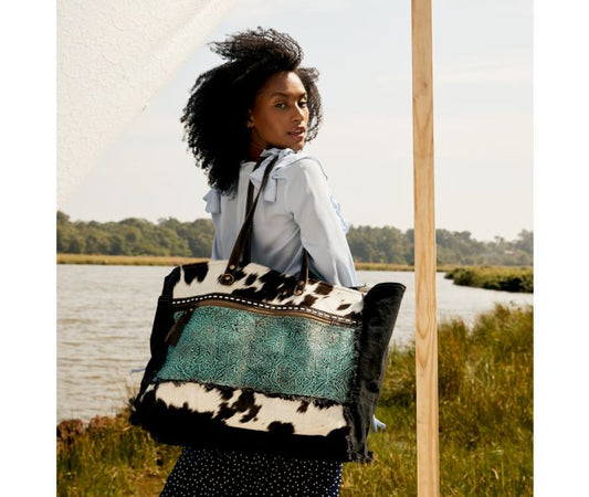 Cowhide Weekender Bag