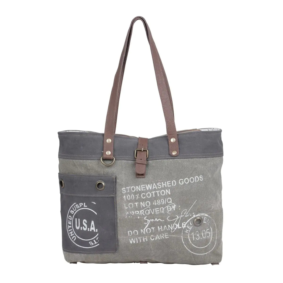 Upcycled Canvas Tote Bag