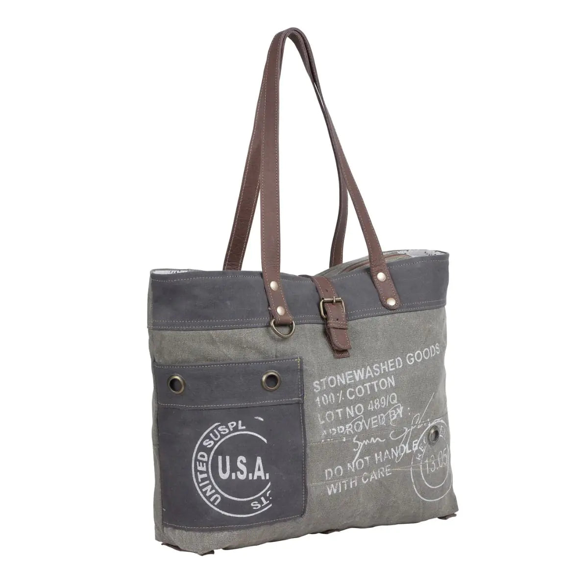 Upcycled Canvas Tote Bag