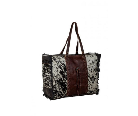 Cowhide Weekender Leather Bag
